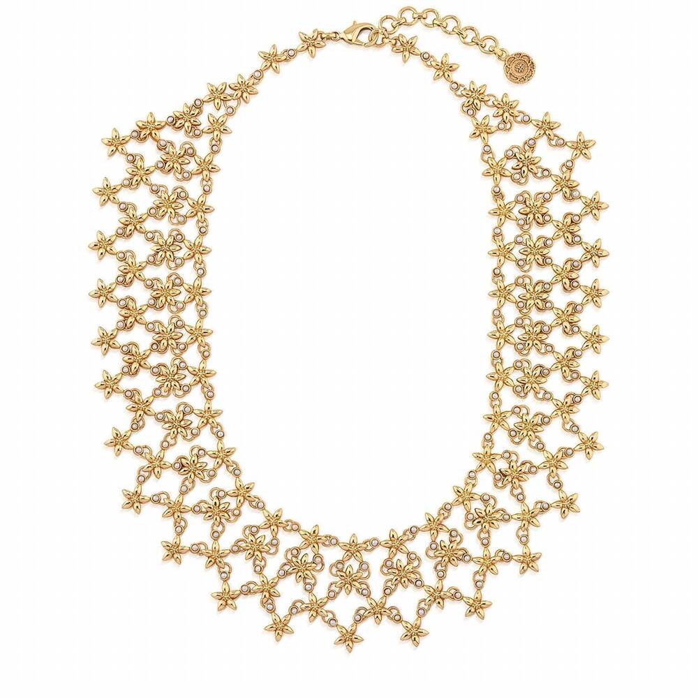 NEW CAPUCINE DE WULF women's jasmine cascade necklace in pearl white